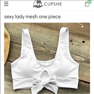 White bathing suit top